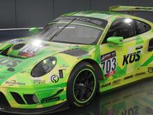 Hi-Wi-Sim Racing Variation of the famous Manthey Grello Design - a combination of the Proton Dempsey Livery as base layer (Triangles) and the neon Grello Design as Top Layer. 